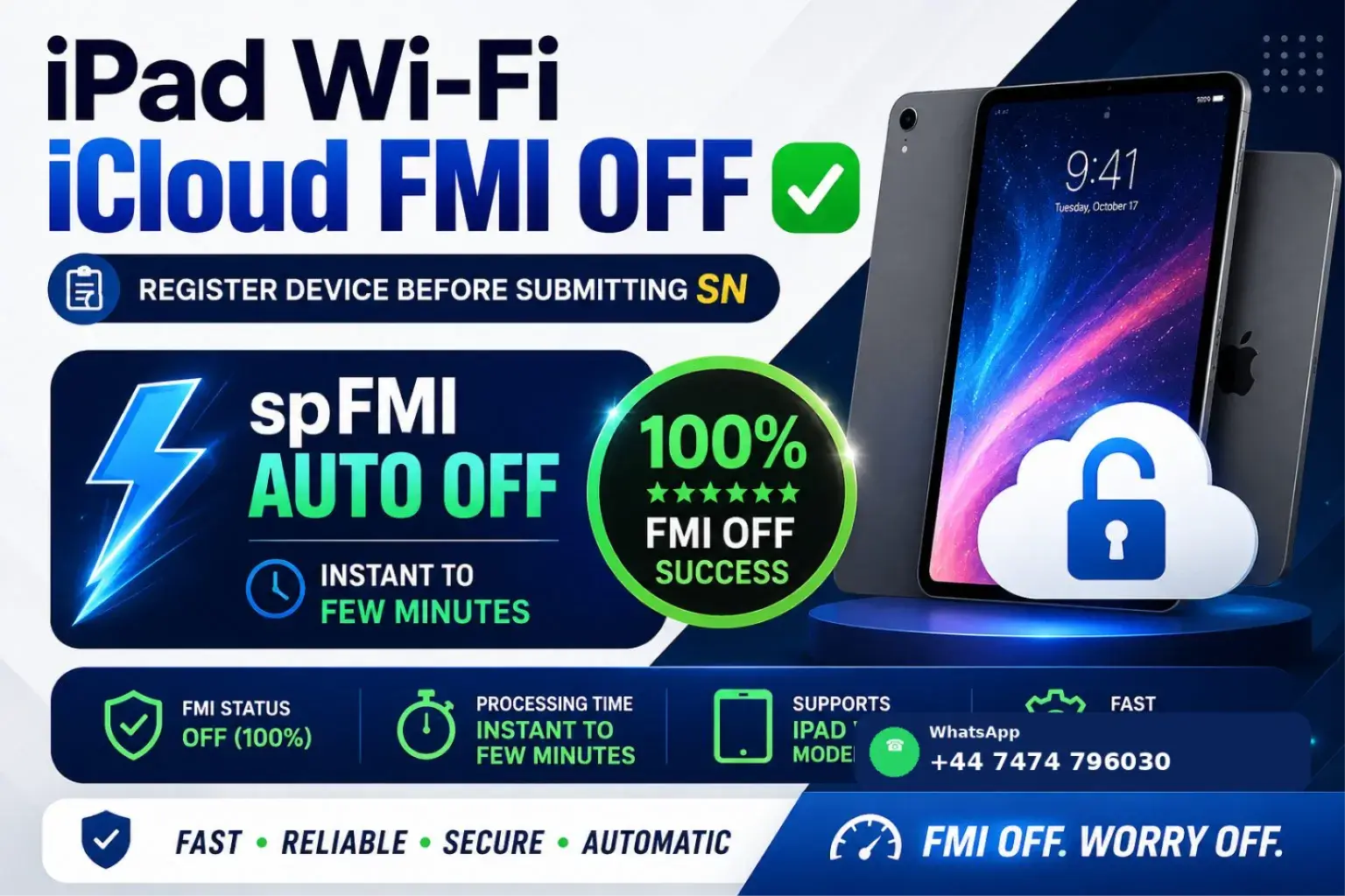 Auto - iPad 10th Generation Wi-Fi - (iPad13,18) FMI OFF INSTANT